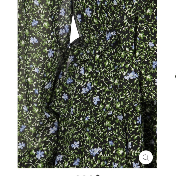 MICHAEL KORS     GEORGETTE MINIDRESS WITH FLORAL PATTERN AND RUFFLES - Picture 6 of 7